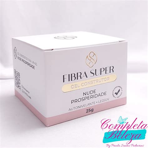 Gel Construtor Nude Prosperidade 25g Fibra Super Completa Beleza Loja De Alongamento De