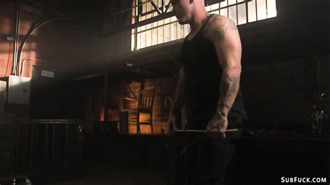 Bound Blonde Sub In Lingerie Whipped