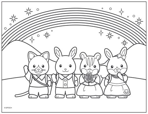 calico critters coloring pages 1