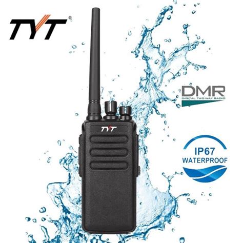 TYT DMR MD-680 Walkie Talkie UHF 400-470MHz 10watt Waterproof Two Way ...