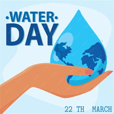 Premium Vector World Water Day Poster Background Vector
