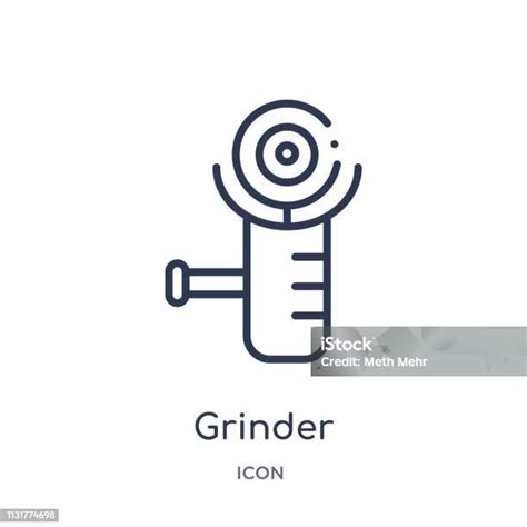 Ikon Penggiling Linear Dari Koleksi Kerangka Konstruksi Vektor