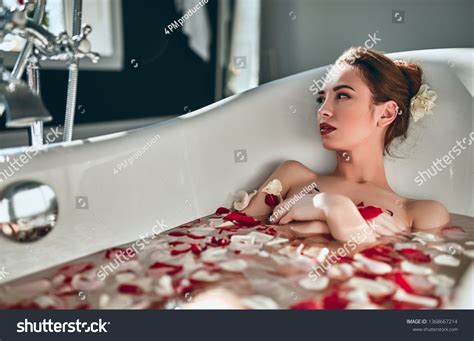 Attractive Sexy Woman Lying Naked Bath Stock Photo Shutterstock