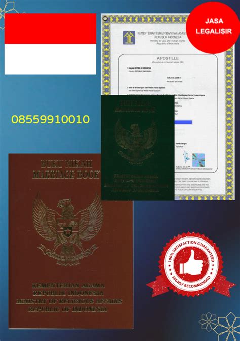 Jasa Legalisir Buku Nikah Sertifikat Apostille Indonesia