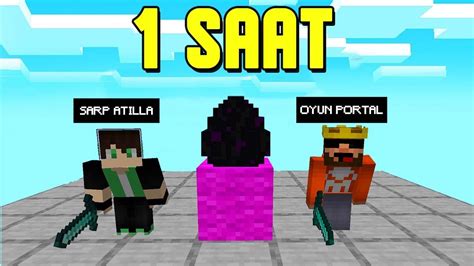 MINECRAFT Ama 1 SAAT EGG WARS OYNAMAK YouTube