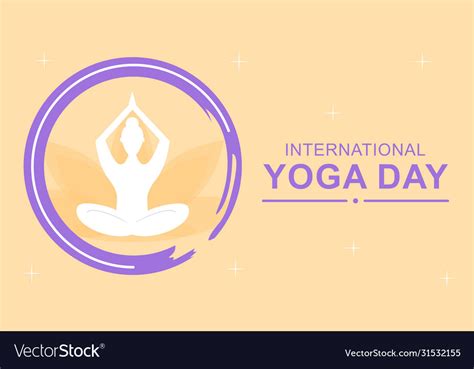 International yoga day logo design Royalty Free Vector Image