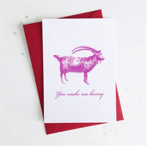 You Make Me Horny Vintage Valentines Card Boyfriend Etsy