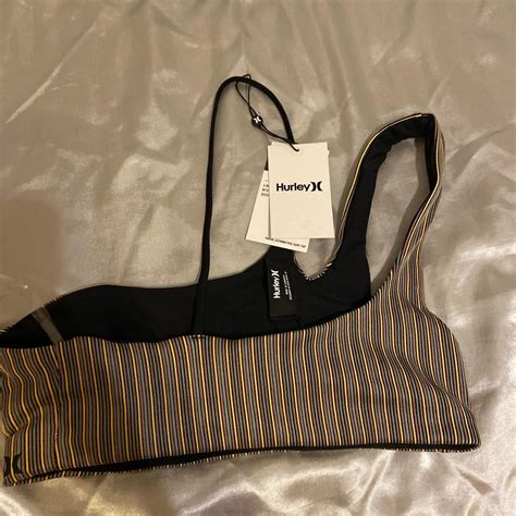 Hurley Radial Asymmetric Surf Bikini Top Originally Depop