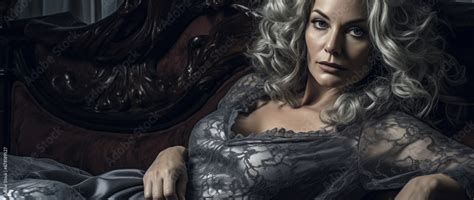 Captivating Elegance Alluring Mature Woman Poses In Sensual Lingerie Embracing Femininity AI