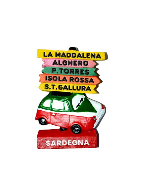 Magnete Resina Auto Cartelli Sardegna