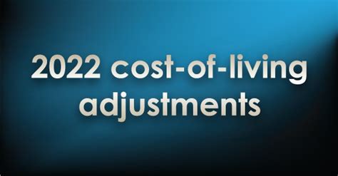 Don T Forget To Factor Cost Of Living Adjustments Into Your Year