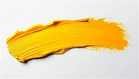 Yellow paint on an isolated white background | Premium AI-generated image