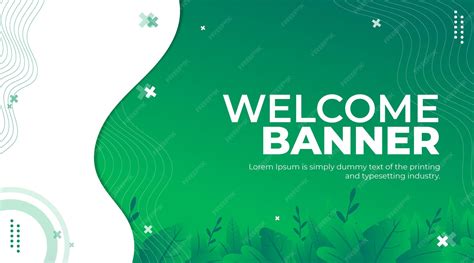 premium vector   banner template minimals design green white