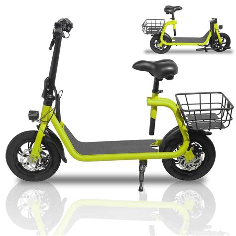 Sehomy Electric Scooter Adults With Seat Portable Scooters For Adults