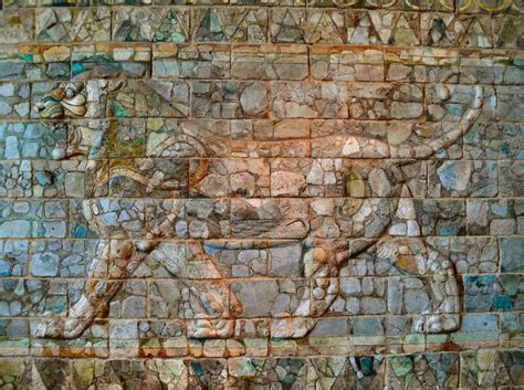 Lions From The Famous Glazed Bricks Friezes Found In The Apadana Darius