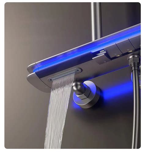 SG Stock LED Digital Rain Shower Set Bathroom Hot Cold Mixer Shower System Wall Mount SPA Rain