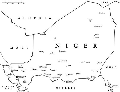 Political Map Of Niger Coloring Page Download Print Or Color Online