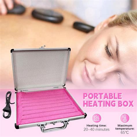 Hot Stone Massageset Met Verwarming Draagbare Elektrische Set Van Basalt Stenen Voor Bol