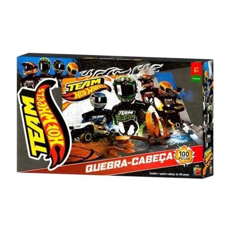 Tudo Sobre Quebra Cabe A Team Hot Wheels Pe As Mattel