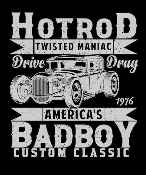 Premium Vector Vintage Retro Hot Car Garage Vector American Tshirt Design