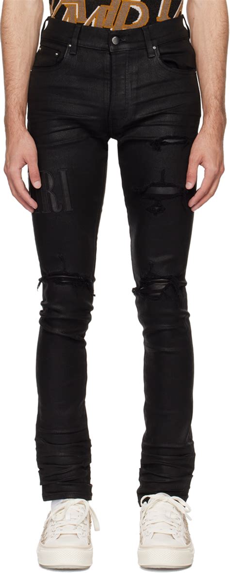 Amiri Black Wax Jeans Amiri