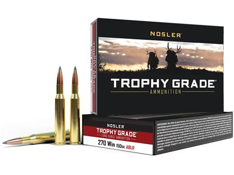 Nosler Trophy Grade 270 Winchester Ammo 150 Grain Nosler Accubond Long