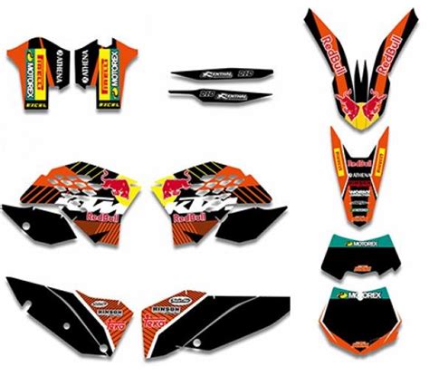 Kit déco Ktm Team Race KTM 125 144 150 250 450 505 SX SXF 2007 2010