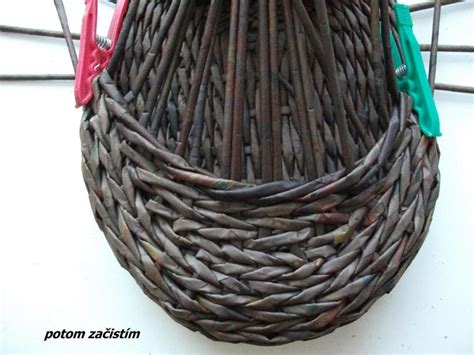 Плетение настенного кашпо для цветов