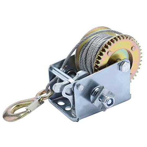 HighFree Hand Winch With 27ft Steel Wire Rope 600 Lbs Hand Crank