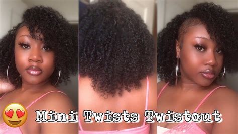 NATURAL HAIR TWIST OUT MINI TWISTS TAKEDOWN YouTube