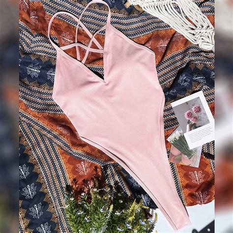 Sexy Pink Bikini Set Women Swimwear Cute Bikini Etsy
