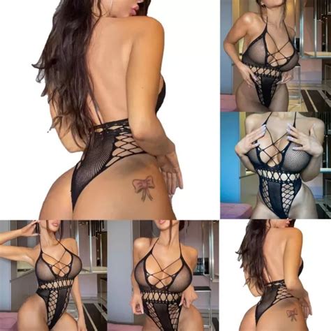 Femme Sexy Valentin Lingerie Maille Ouvert Fichier Sous V Tement