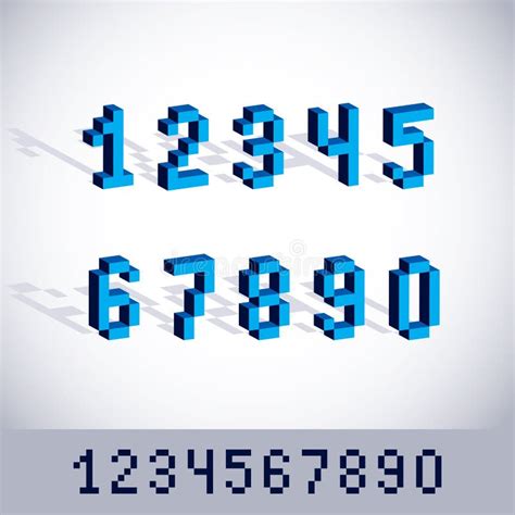 Pixel Art Numbers Stock Illustrations 1 105 Pixel Art Numbers Stock