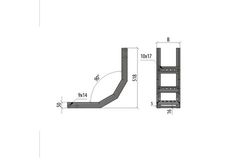 Угол лестничный вертикальный внутренний Система КМ 90 градусов 50x200x1 ...