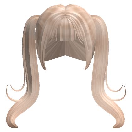 Curly Long Ponytails W Bangs Blonde Roblox