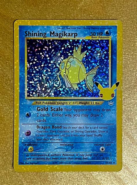 Holo Bleed Shining Magikarp Th Pokemon Celebrations Classic