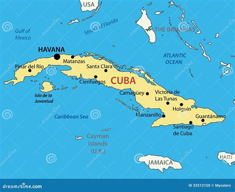 Republic Of Cuba Mapa Ilustra O Do Vetor Ilustra O De Cidade