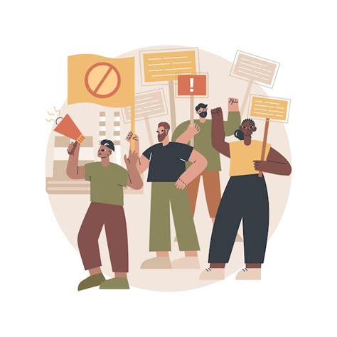 strike action abstract illustration  vector