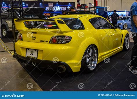 Modified Yellow Mazda Rx 8 In The Elite Showcase Editorial Stock Photo