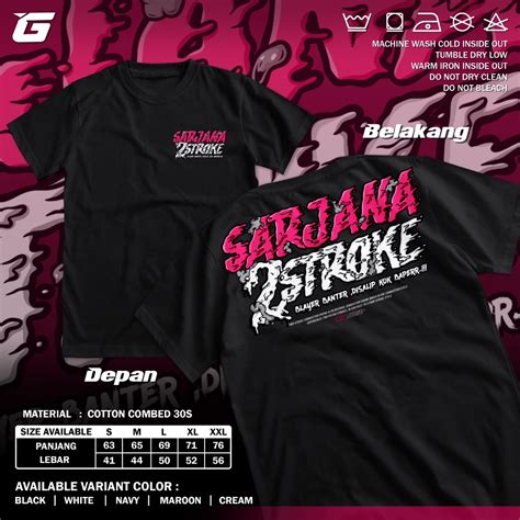 Jual Kaos Racing Sarjana 2 Stroke Blayer Banter Disalip Baper Baju