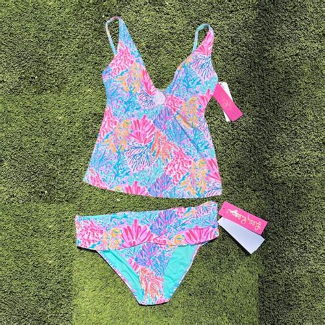 Lilly Pulitzer Swim Nwt Lilly Pulitzer Vneck Tankini Top Hipster