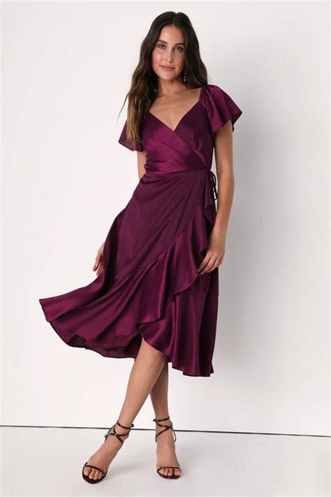 Wedding Guest Attire Guidelines Wedding Dress Codes Purple Wrap Dress