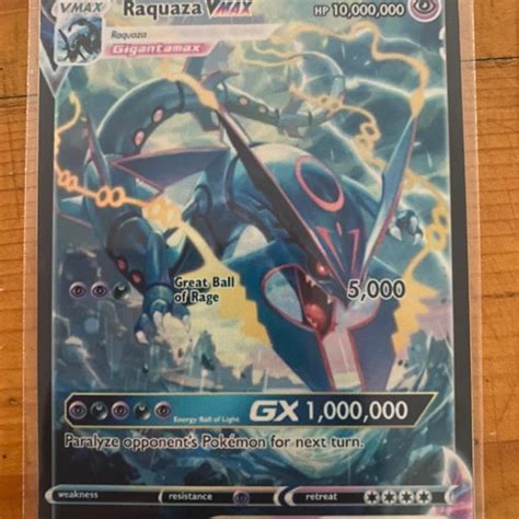 Rayquaza Ex Card Etsy