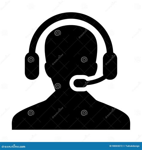 Man Customer Care Service And Support Icon Vector Flat Color Pictogram