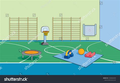 Kids School Gym Vector Cartoon 스톡 벡터(로열티 프리) 1509666593 | Shutterstock