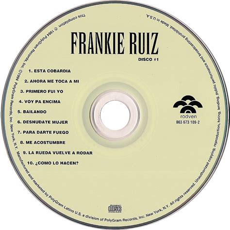 Car Tula Cd1 De Frankie Ruiz Oro Salsero 20 Exitos Volumen 1 Portada