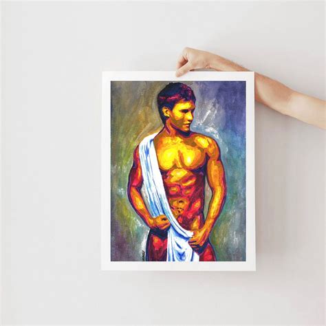 Gay Male Art Prints Homoerotic Wall Hanging Male Figure Etsy