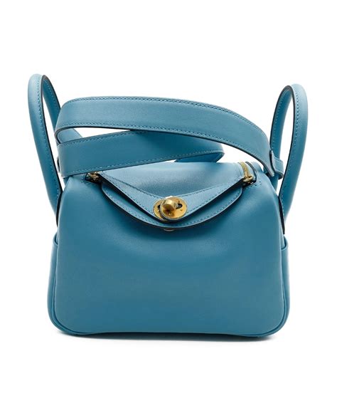 Hermes Mini Lindy Blue Du Nord Ghw Rjc1909 Luxurypromise