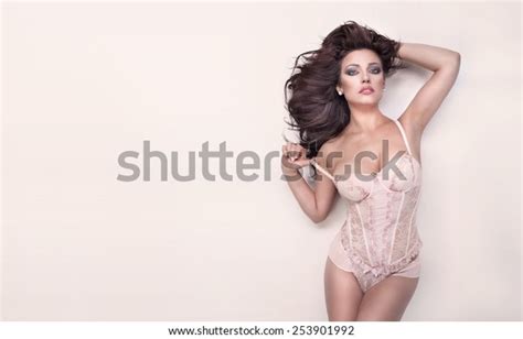 Sensual Brunette Woman Perfect Body Posing Stock Photo 253901992 Shutterstock