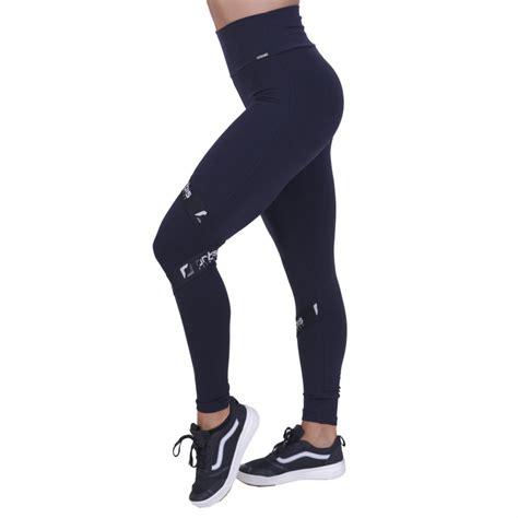 Cal A Legging Feminina Preta El Stico Personalizado Orbis Orbis